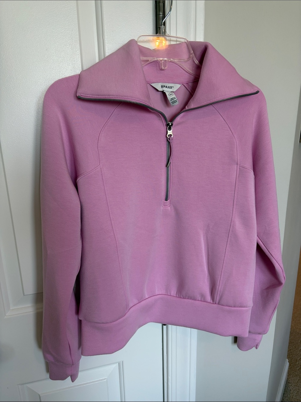 SPANX Mauve Half-Zip Funnel Neck Sweatshirt